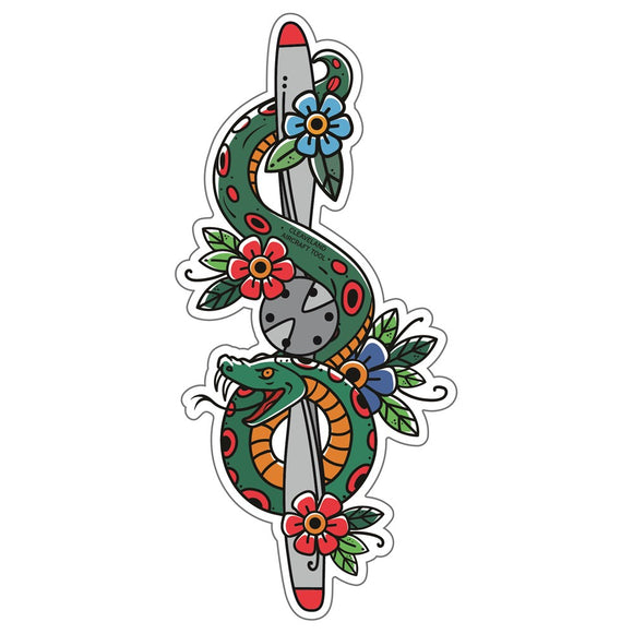 Snake & Propeller Tattoo Sticker